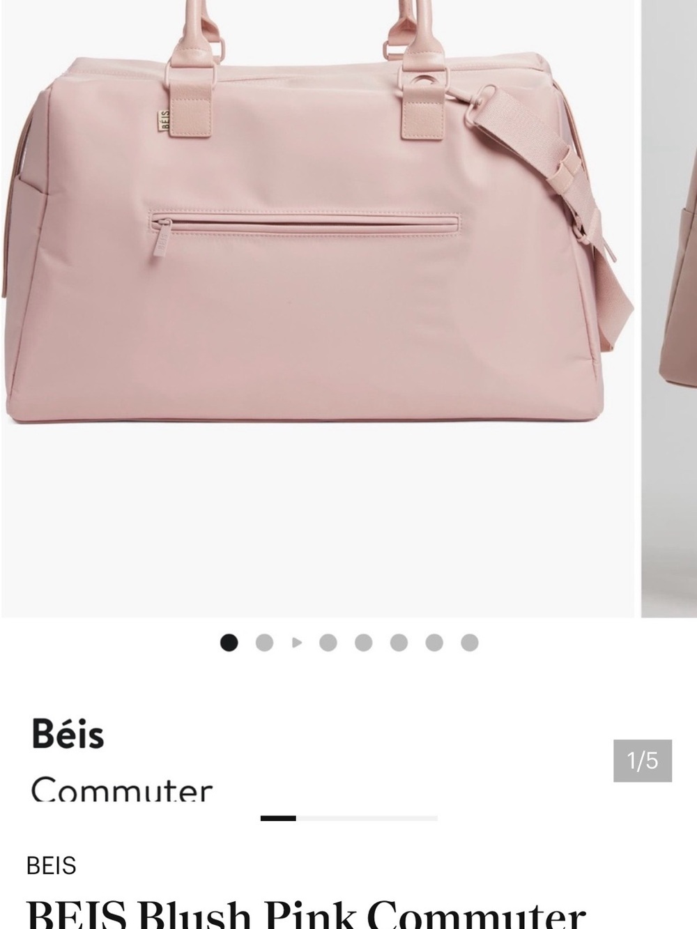 BEIS Light Pink Travel Crossbody with Stud Details